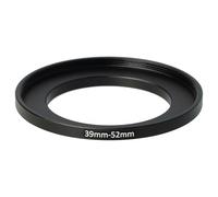 vhbw Step-Up Ring Adapter of 39 mm to 52 mm for Camera Lens - Filter Adapter, metal, Black