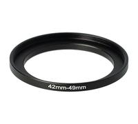 vhbw Step-Up Ring Adapter of 42 mm to 49 mm for Camera Lens - Filter Adapter, metal, Black