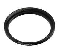vhbw Step-Up Ring Adapter of 43.5 mm to 46 mm for Camera Lens - Filter Adapter, metal, Black