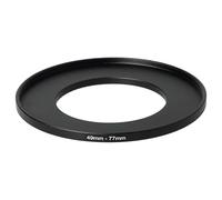 vhbw Step-Up Ring Adapter of 49 mm to 77 mm for Camera Lens - Filter Adapter, metal, Black