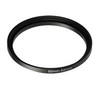 vhbw Step-Up Ring Adapter of 50 mm to 52 mm for Camera Lens - Filter Adapter, metal Black