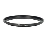 vhbw Step-Up Ring Adapter of 62 mm to 67 mm for Camera Lens - Filter Adapter, metal Black