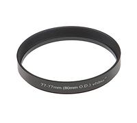 vhbw Step-Up Ring Adapter of 77 mm to 77 mm compatible with matte box 80 mm O.D. - Filter Adapter, Aluminium, Matt Black