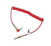 vhbw Stereo Audio Adapter compatible with Sony MDR-1A, MSR7 Headphones - 3.5mm to 3.5mm Jack Plug, Gold-Plated, Right Angle, Extension, Red Gold