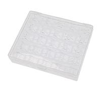 vhbw Storage Box Compatible with Necchi Sewing Machine Bobbins - incl. Lower Thread Spool, Plastic