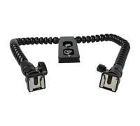 vhbw Universal Dual Flash Mount for Various Cameras, DSLR Black, plastic/metal - Flash Bracket