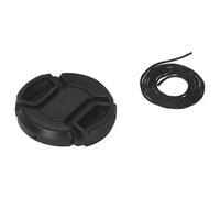 vhbw Universal Lens Cap 40.5 mm for Camera, DSLR - Plastic, Black, with Inner Handle