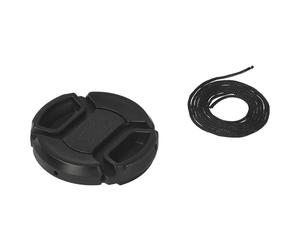 vhbw Universal Lens Cap 40.5 mm for Camera, DSLR - Plastic, Black, with Inner Handle