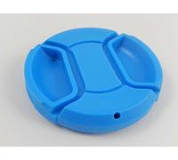 vhbw Universal Lens Cap 49 mm for Camera, DSLR - Plastic, Blue, with Inner Handle