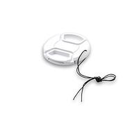 vhbw Universal Lens Cap 49 mm for Camera, DSLR - Plastic, White, with Inner Handle