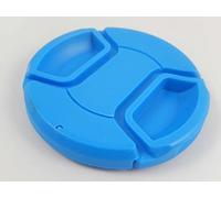vhbw Universal Lens Cap 58 mm for Camera, DSLR - Plastic, Blue, with Inner Handle