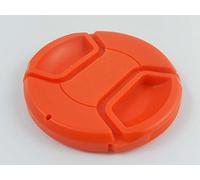 vhbw Universal Lens Cap 62 mm for Camera, DSLR - Plastic, Red, with Inner Handle