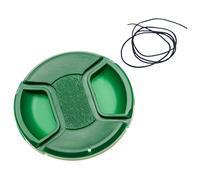 vhbw Universal Lens Cap 72 mm for Camera, DSLR - Plastic, Green, with Inner Handle