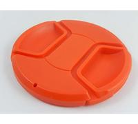 vhbw Universal Lens Cap 77 mm for Camera, DSLR - Plastic, Red, with Inner Handle