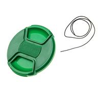vhbw Universal Lens Cap 82 mm for Camera, DSLR - Plastic, Green, with Inner Handle