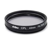 vhbw Universal Polarising Filter for Digital Camera Lenses with 43mm Filter Thread - Circular Polarisation Filter (CPL), Black