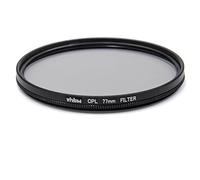 vhbw Universal Polarising Filter for Digital Camera Lenses with 77mm Filter Thread - Circular Polarisation Filter (CPL), Black