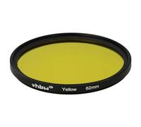 vhbw Universal Yellow Colour Filter for Digital Camera Lenses with 62mm Filter Thread - Yellow Lens Filter, Full Colour