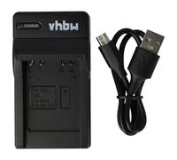 vhbw USB Battery Charger compatible with Canon Digital Ixus 105is, 200is, 210, 25is, 300HS, 310HS, 85is, 95is Digital camera, Action Cam battery