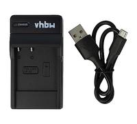 vhbw USB Battery Charger compatible with Lidl/Silvercrest SCAW 5.00B2 Digital Camera, Action Camera Batteries - Cradle