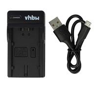 vhbw USB Battery Charger compatible with Panasonic NV-MX5000, NV-MX500EG, NV-MX500EN Digital Camera, Action Camera Batteries - Cradle