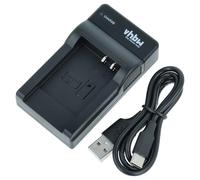 vhbw USB-C Charger compatible with Olympus Li-70B Camera Battery + USB-C Cable, Charging Indicator