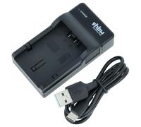vhbw USB-C Charger compatible with Panasonic CGA-S002, CGA-S002A, CGA-S002E, CGA-S001HH Camera Battery + USB-C Cable, Charging Indicator