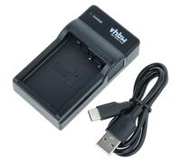 vhbw USB-C Charger compatible with Panasonic DMW-BLC12, DMW-BLC-12, DMW-BLC12E, DMW-BLC12PP Camera Battery + USB-C Cable, Charge Indicator