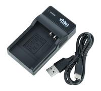 vhbw USB-C Charger compatible with Ricoh Caplio GR Digital, GR Digital II, GR, CX2, CX1 Camera Battery + USB-C Cable, Charge Indicator