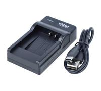 vhbw USB-C Charger compatible with Ricoh CX3, CX4, CX5, CX6, PX, WG-20, WG-30, WG-30W, WG-4, WG-4 GPS Camera Battery + USB-C Cable, Charge Indicator