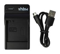 vhbw USB-C Charger compatible with Samsung VP-HMX20C, VP-MX10, VP-MX10A, VP-MX10AH Camera Battery - Cradle + USB-C Cable, Charging Indicator
