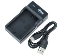 vhbw USB-C Charger compatible with Samsung VP-HMX20C, VP-MX10, VP-MX10A, VP-MX10AH, VP-MX10AU Camera Battery + USB-C Cable, Charging Indicator