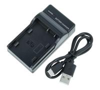 vhbw USB-C Charger compatible with Sony DCR-PC6, DCR-PC5E, DCR-PC9, DCR-TRV1VE, DCR-PC5 Camera Battery + USB-C Cable, Charging Indicator
