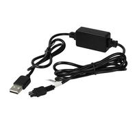 vhbw USB Cable Charger compatible with Sony DCR- HC23E, HC24, HC24E, HC26, HC22, HC22E, HC23, HC27, HC26E Video Camera, Camcorder Black
