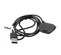 vhbw USB Charger compatible with Garmin Forerunner 25 (small) Smartwatch Fitnesstracker - Docking Station Black 96cm