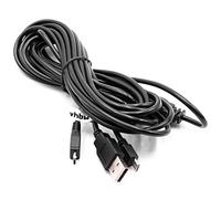 vhbw USB Charger compatible with Sony PS4 DualShock 4 Controller Gaming Controller - Cable, 3.41 m Black