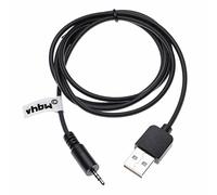 vhbw USB Charging Cable compatible with JBL Synchros E50BT, E50, E40BT, E40, J56, J56BT Headphones - Cable USB to 2.5mm Audio Jack, 100 cm, Black