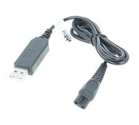 vhbw USB Charging Cable compatible with Philips PT720/41, PT720/20, PT725/15, PT725/14, PT725/16 Razor - Power Cable, 100 cm, Black