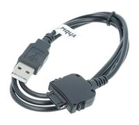 vhbw USB Data Cable 2-in-1 Charger compatible with HP IPAQ H4155, H4150, H3900, H4300 PDA Device, Handheld Computer - 130cm Black