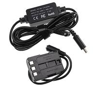 vhbw USB Mains Power Adapter compatible with Canon EOS Rebel XTI Camera - Power Cable + DC Coupler (Replacement for Canon DR-20), 2 m