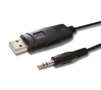 vhbw USB programming cable for Icom IC-T2A/H, IC-T3A, IC-T3H, IC-T7A/H, IC-T81A, IC-T81A/E, IC-T81E, IC-T8A, IC-T8E radio black