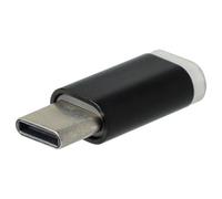 vhbw USB Type C to Micro USB Adapter compatible with Samsung Galaxy S8, S8+ Black