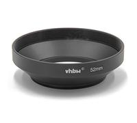 vhbw Wide Angle Lens Hood for Panasonic Lumix G Vario 45-150 mm 4.0-5.6 Asph. OIS Camera Lens Metal 52 mm Black