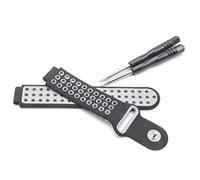 vhbw Wristband compatible with Garmin Forerunner 630, 735, 220, 230, 235, 620 Smart Watch - 12 + 11.3 cm silicone black/grey