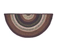 VHC Brands Beckham Rug with PVC Pad, Jute Blend, Half Circle, Red Black Tan, 16.5x33 inches