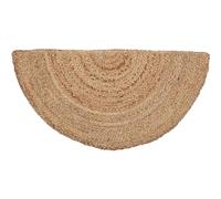 VHC Brands Natural Jute Rug Country Farmhouse Entryway or Kitchen Small Welcome Mat Half Circle 16.5x33