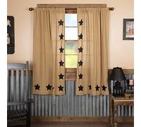 VHC Brands Pair, Cotton, Black Natural Tan, 63x36 Panel Set
