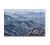 VHdfgTY An Unbroken Mountain RangeNature Mountain Canvas Wall Art Blue Landscape Print Home Wall Decor 60x90cm Unframed