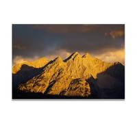 VHdfgTY The Illuminated MountainNature Mountain Canvas Wall Art Blue Landscape Print Home Wall Decor 50x75cm Unframed