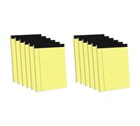Vheolk 12 Pack Yellow Note Pads 8.5 X 11.75Inch Narrow Ruled Lined Writing Note Pads Yellow Paper Pads College Ruled Note Pad